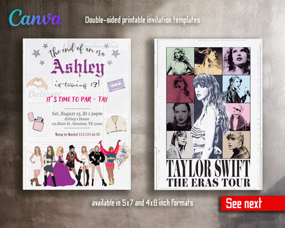 Taylor Swift Eras Tour  customizable invitation template | Share or Print | girl | XM397