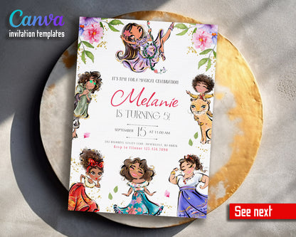 Encanto Mirabel customizable invitation template | Share or Print | girl | ZP456