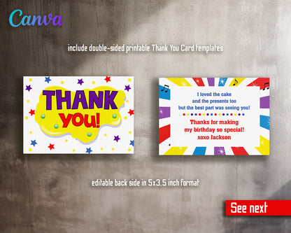 Wiggles One Finger One Thumb customizable invitation template | Share or Print |  | VC875