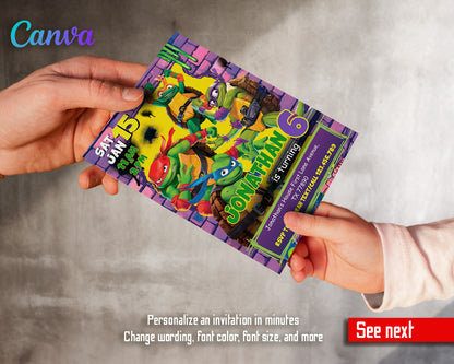 Teenage Mutant Ninja Turtles  customizable invitation template | Share or Print | boy | TG725