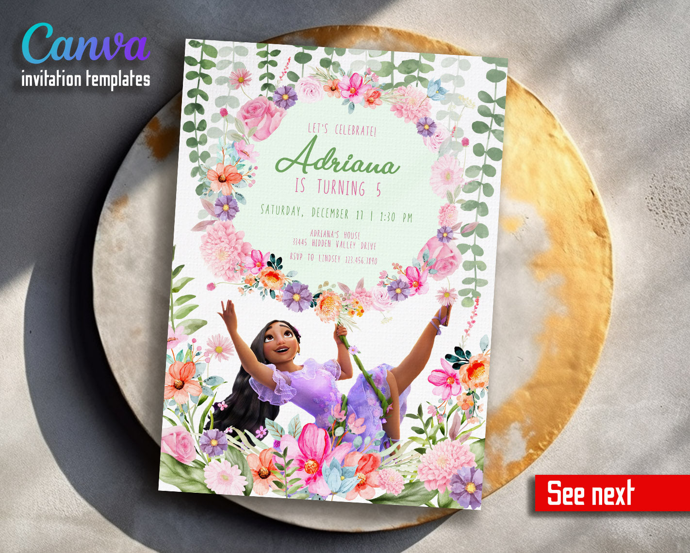 Encanto Mirabel customizable invitation template | Share or Print | girl | OB229