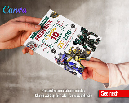 Transformers Rescue Bots  customizable invitation template | Share or Print | boy | JP871