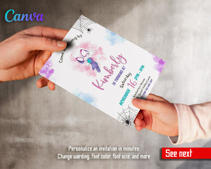 Spider Gwen Ghost Spidey  customizable invitation template | Share or Print | girl | GZ203