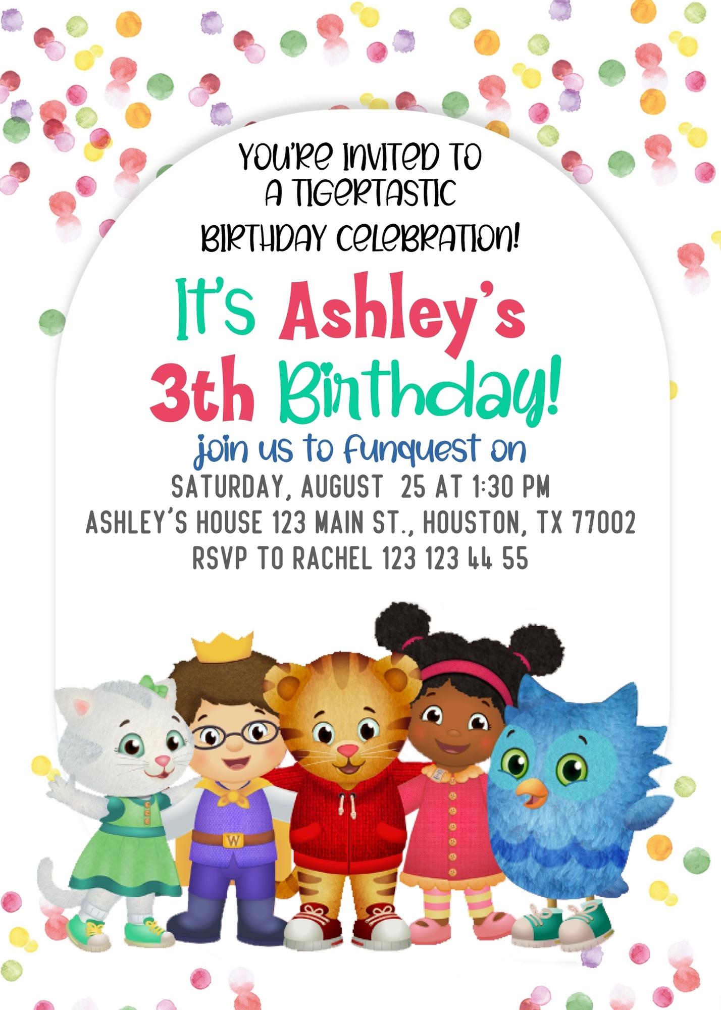 daniel-tiger-s-neighborhood-customizable-invite-template-instant-download-share-or-print-4invites for Daniel Tiger Birthday Invitations Free Printable Daniel Tiger's Neighborhood customizable invite template | instant download | Share or Print – 4invites for Daniel Tiger Birthday Invitations Free Printable