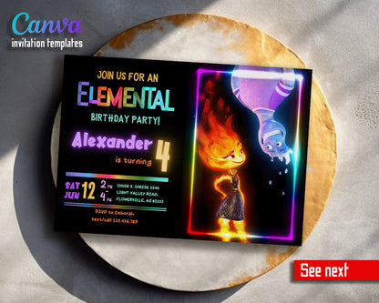 Elemental customizable invitation template | Share or Print |  | YC235