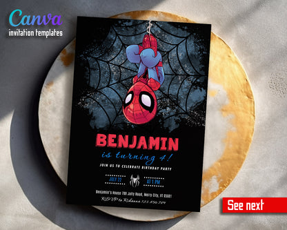 Spidey and His Amazing Friends customizable invitation template | Share or Print | boy | VC545