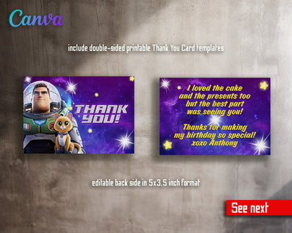 Buzz Lightyear Toy Story customizable invitation template | Share or Print | boy | MG736