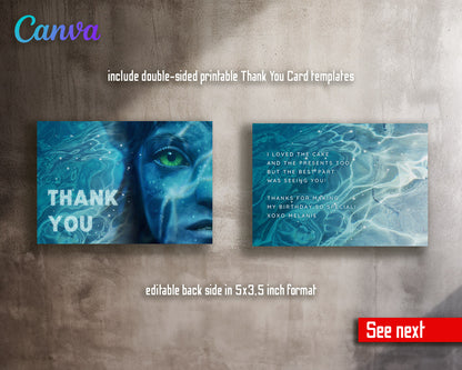 Avatar The Way of Water customizable invitation template | Share or Print |  | VD867