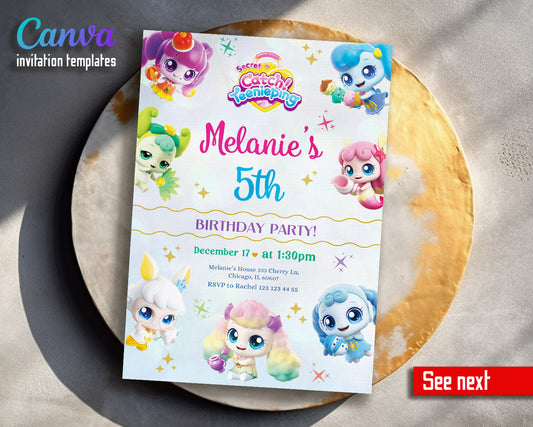 Catch Teenieping customizable invitation template | Share or Print | girl | JQ527