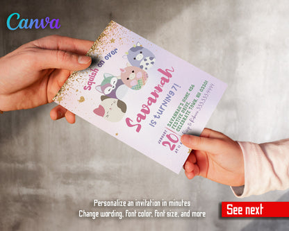 Squishmallows  customizable invitation template | Share or Print |  | NP073