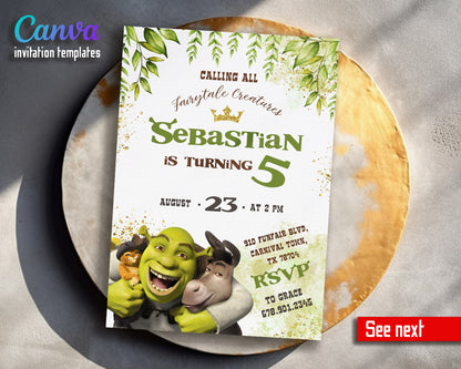 Shrek  customizable invitation template | Share or Print |  | GT243