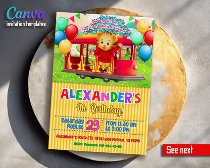 Daniel Tiger's Neighborhood  customizable invitation template | Share or Print |  | WO916