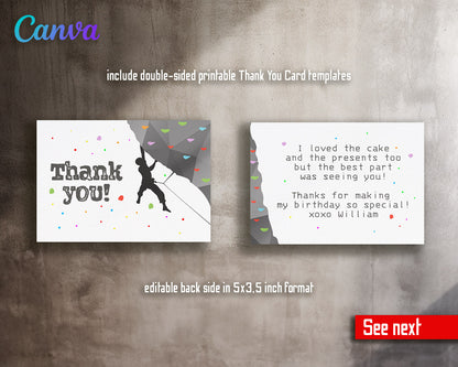 Rock Climbing  customizable invitation template | Share or Print |  | FG459