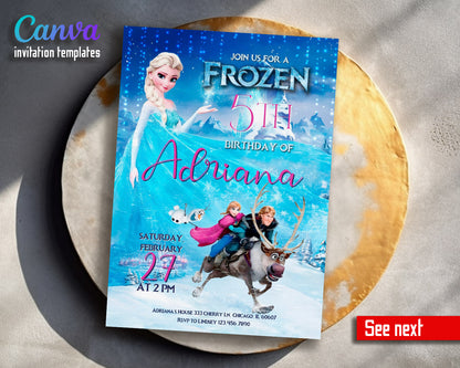 Frozen Elsa  customizable invitation template | Share or Print | girl | FQ179