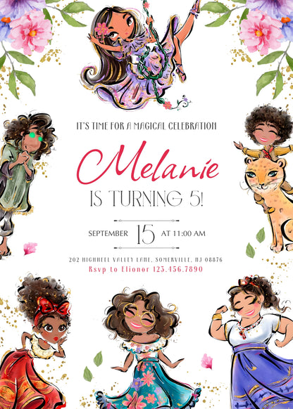 Encanto Mirabel customizable invitation template | Share or Print | girl | ZP456