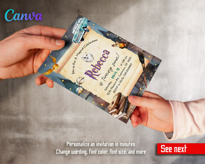 Harry Potter  customizable invitation template | Share or Print |  | RQ222