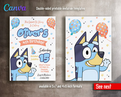 Bluey Bingo customizable invitation template | Share or Print |  | YP995