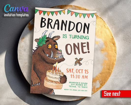 Gruffalo customizable invitation template | Share or Print | | CJ972