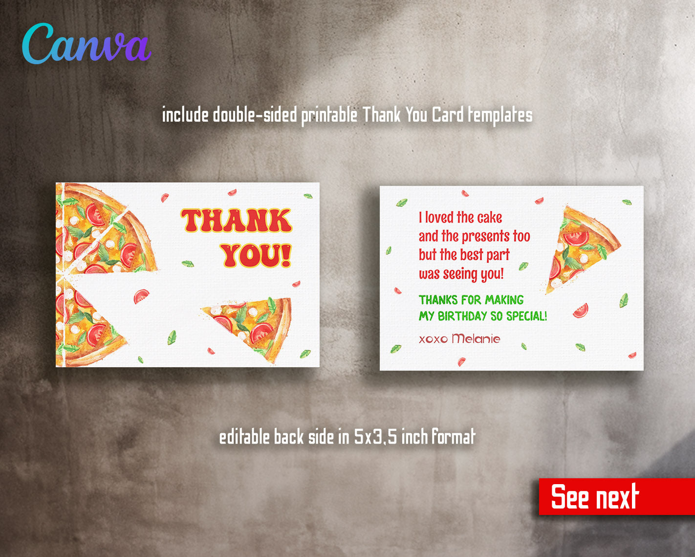 Pizza Party customizable invitation template | Share or Print |  | OP463