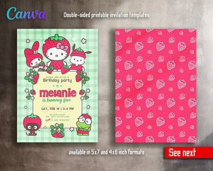 Hello Kitty Sanrio customizable invitation template | Share or Print | | NI476