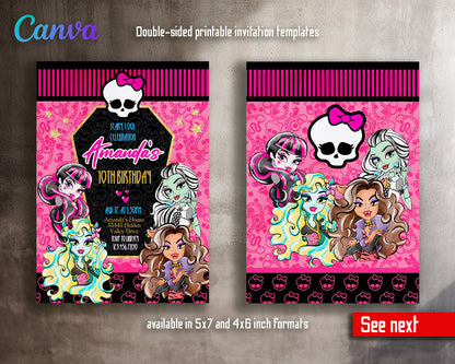 Monster High  customizable invitation template | Share or Print | girl | VE370