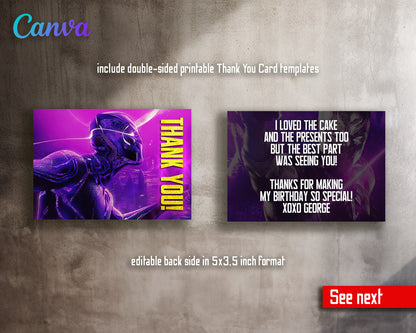 Black Panther Superhero Marvel customizable invitation template | Share or Print | boy | LO812