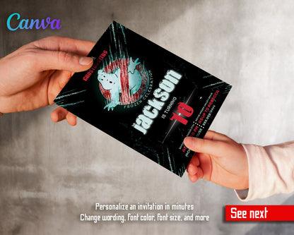 Ghostbusters  customizable invitation template | Share or Print |  | NZ460