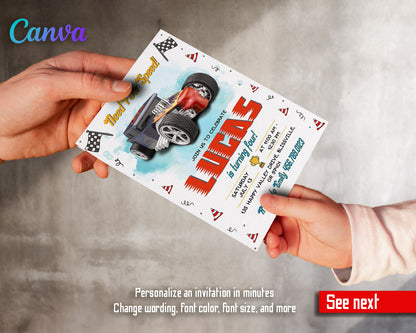 Hot Wheels Need Four Speed  customizable invitation template | Share or Print | boy | IG073