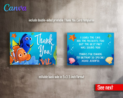 Finding Nemo customizable invitation template | Share or Print |  | TG839