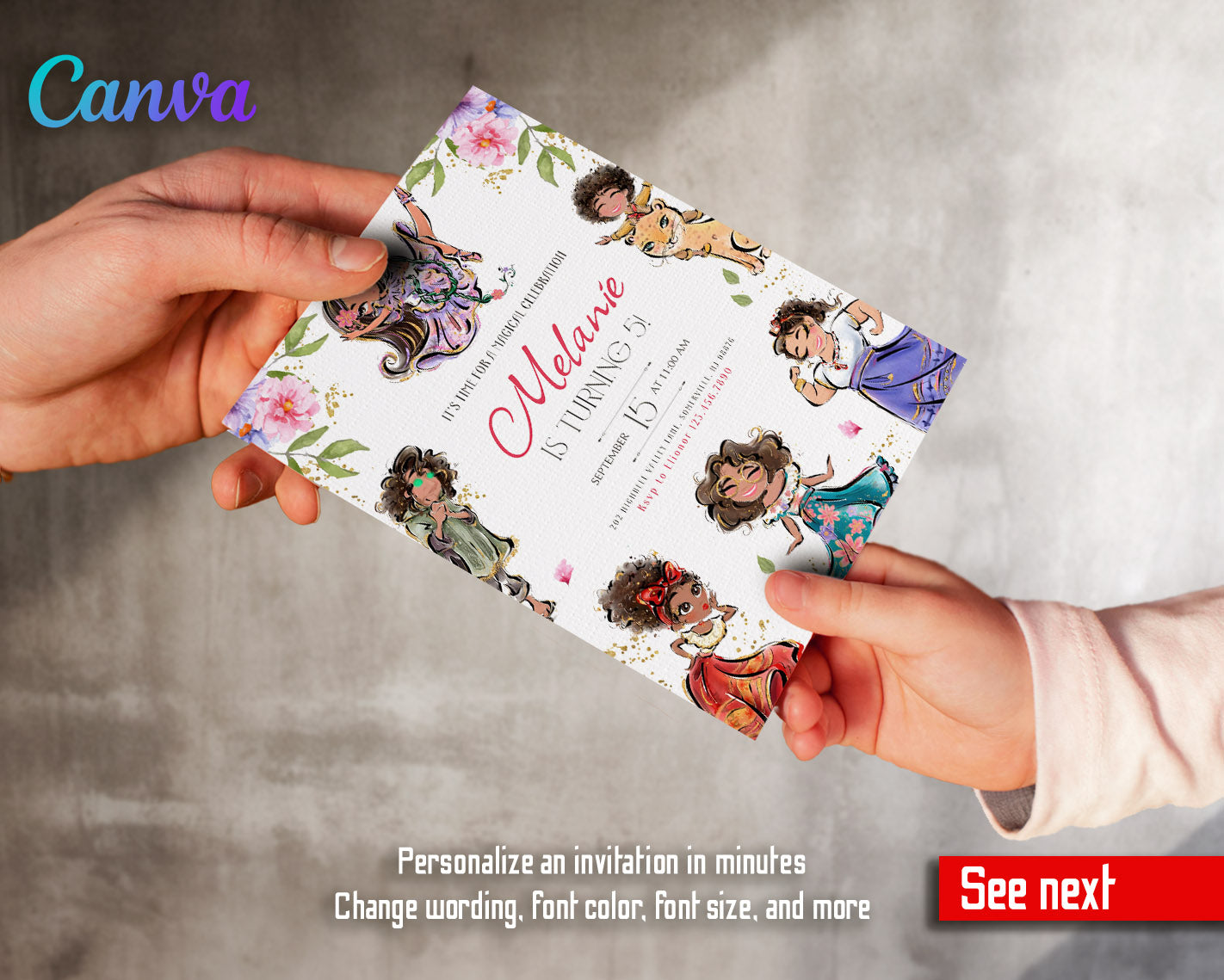 Encanto Mirabel customizable invitation template | Share or Print | girl | ZP456