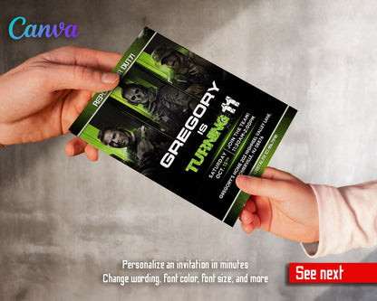 Call of Duty Gamer customizable invitation template | Share or Print | boy | CG090