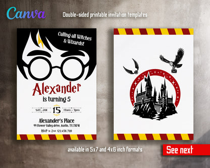 Harry Potter  customizable invitation template | Share or Print |  | EI528