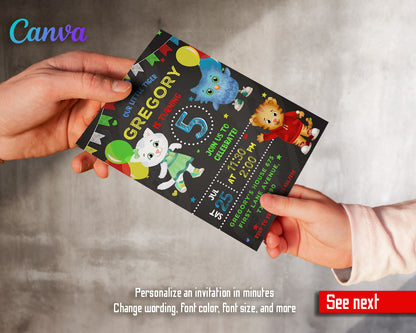 Daniel Tiger's Neighborhood  customizable invitation template | Share or Print |  | GH956