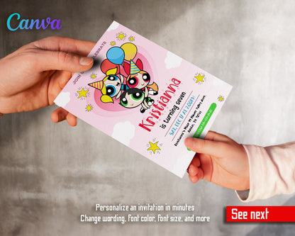 The Powerpuff Girls customizable invitation template | Share or Print | girl | RR007