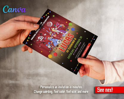 The Amazing Digital Circus customizable invitation template | Share or Print |  | VL310