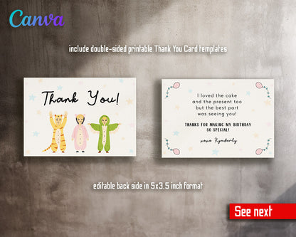 Pajama Sleepover Party customizable invitation template | Share or Print |  | XC247