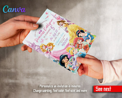 Disney Princess  customizable invitation template | Share or Print | girl | PA173