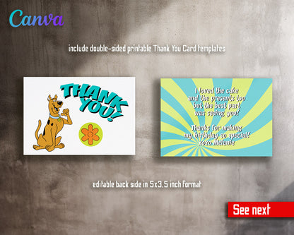 Scooby-Doo  customizable invitation template | Share or Print |  | HD223