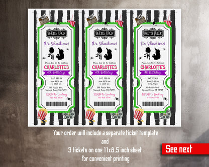 Beetlejuice Halloween customizable invitation template | Share or Print |  | DQ795