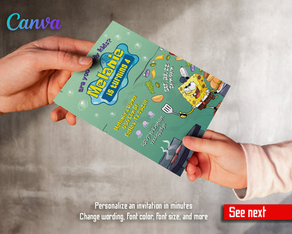 SpongeBob SquarePant customizable invitation template | Share or Print |  | GX547