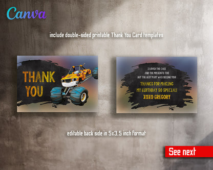 Blaze Monster Machines Trucks  customizable invitation template | Share or Print | boy | MF352