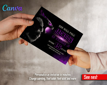 Godzilla X King Kong  customizable invitation template | Share or Print |  | BG129