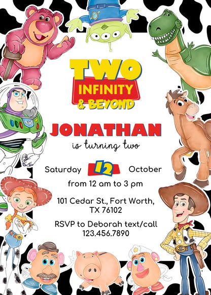 Toy Story Woody  customizable invitation template | Share or Print |  | QY901