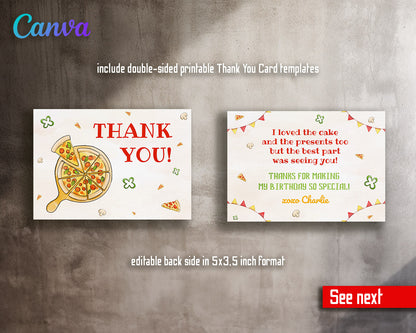 Pizza 1st Party customizable invitation template | Share or Print |  | DS238