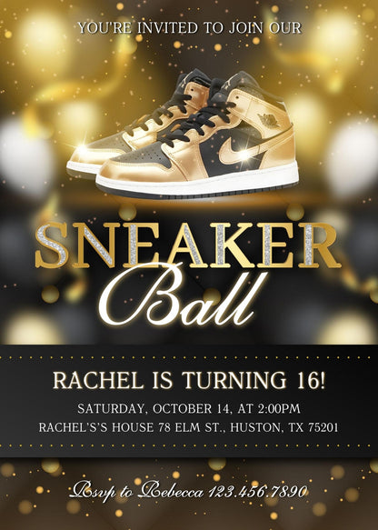 Sneaker Ball Air Jordan Nike customizable invitation template | Share or Print |  | RG027