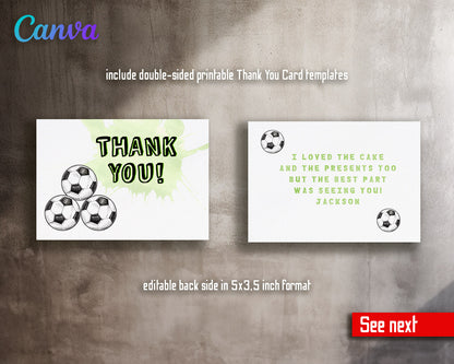 Soccer Champion League FC customizable invitation template | Share or Print | boy | TU881