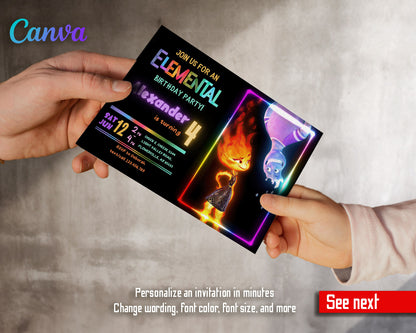 Elemental customizable invitation template | Share or Print |  | YC235