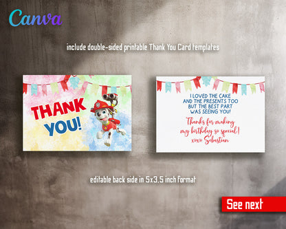 PAW Patrol customizable invitation template | Share or Print | | WV306