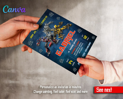 Transformers Rescue Bots customizable invitation template | Share or Print | boy | XB858