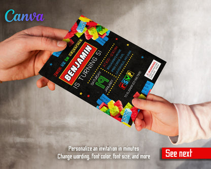 Lego  customizable invitation template | Share or Print |  | VI258